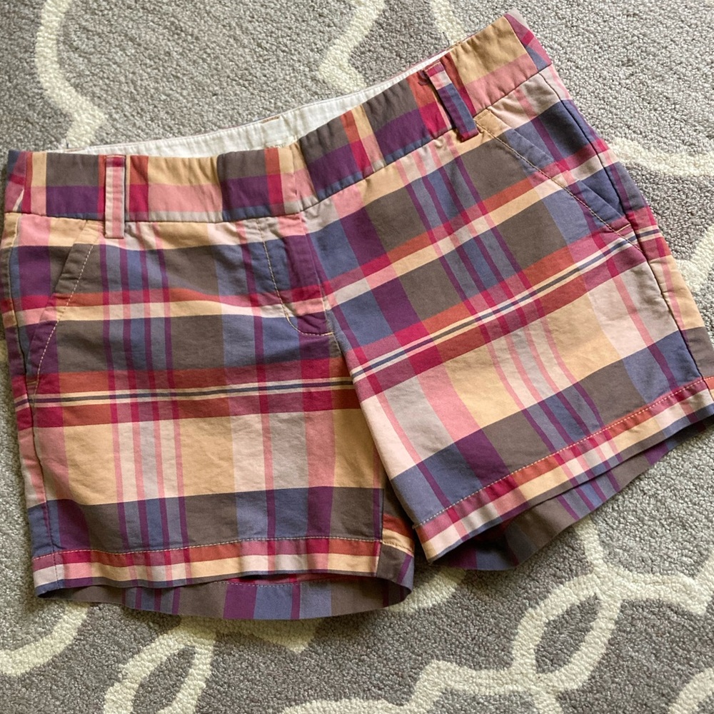 J.Crew Plaid Flat Front Shorts